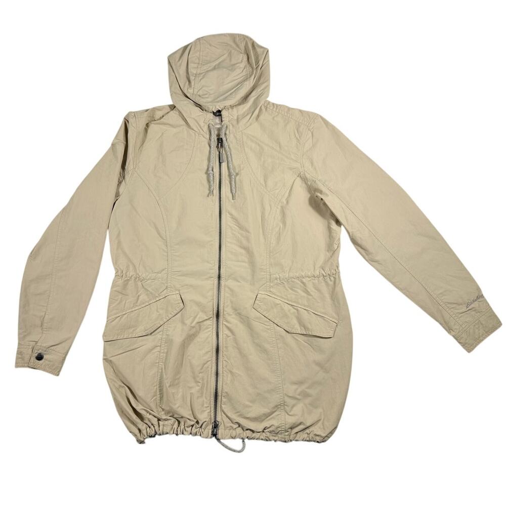 Eddie Bauer Women's XL Lightweight Mesh-Lined Windbreaker Jacket - Cream